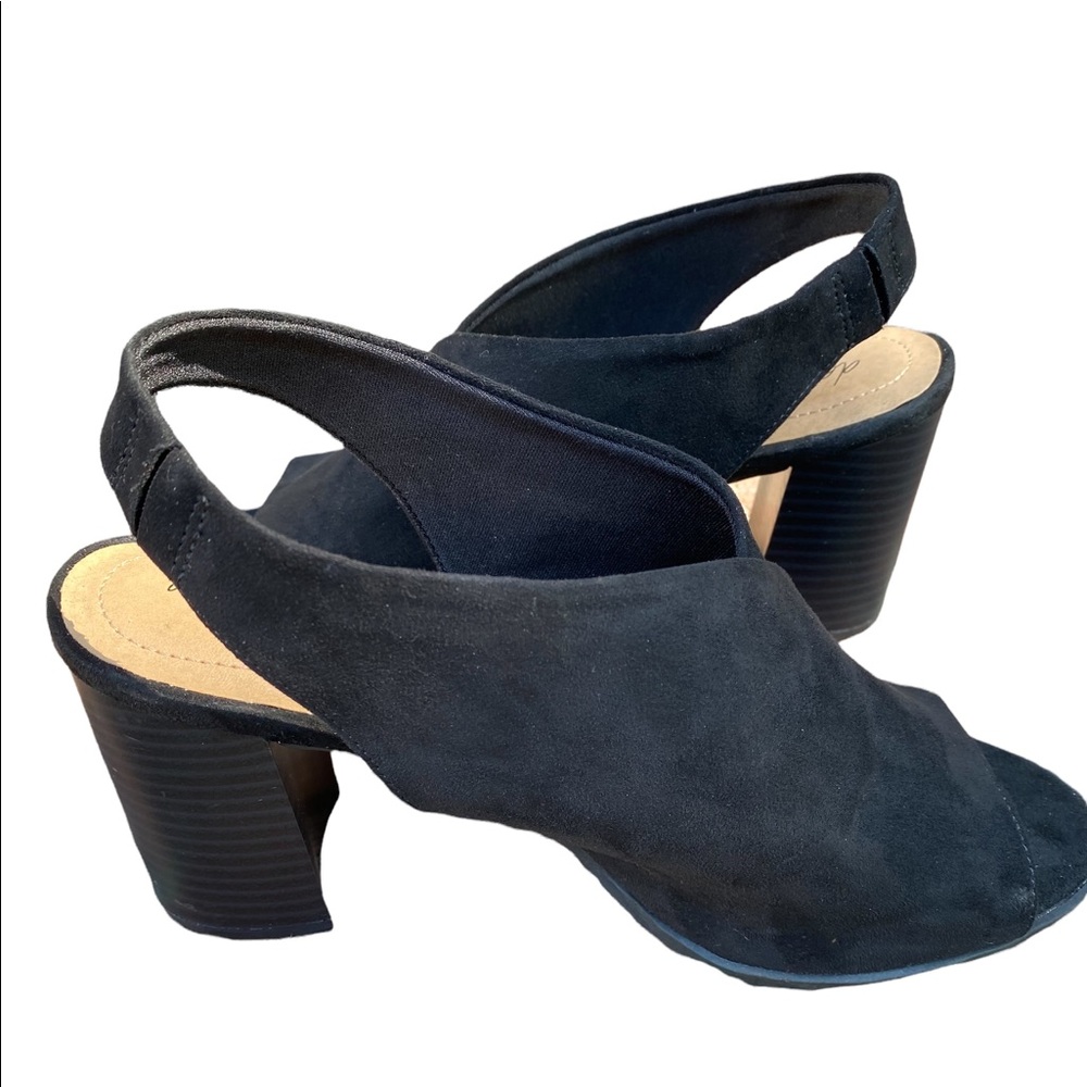 Deflex Comfort Tilda Black Block Heels 7.5 wide
